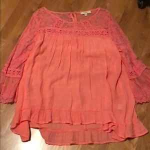 Peach Umgee Shirt